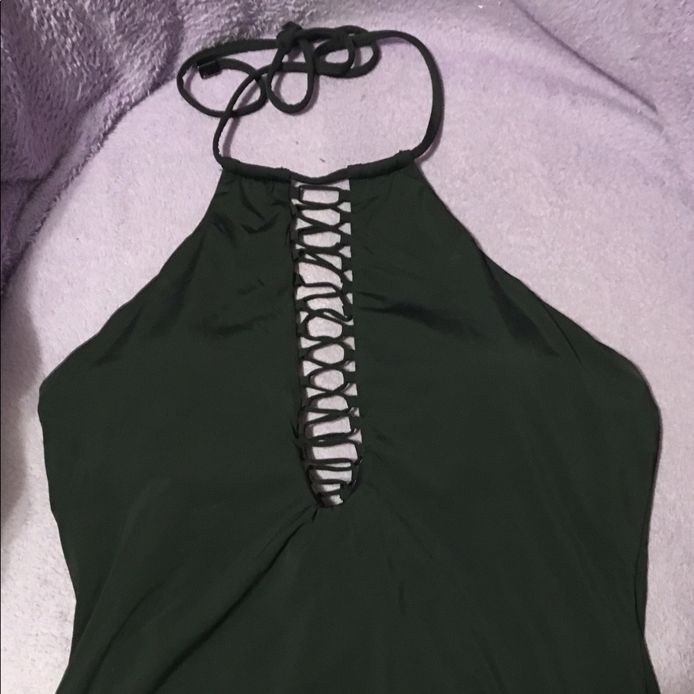 Black one piece swimsuit