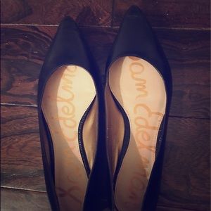 Black Leather Sam Edelman Flats Size 10