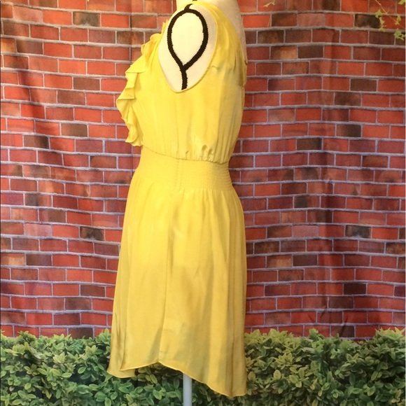 THML - Yellow ruffle front summer dress - Picture 4 of 7