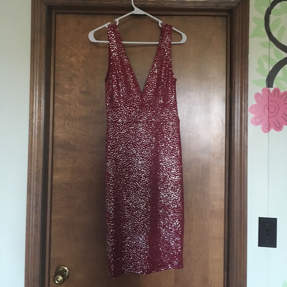 Red glitter dress