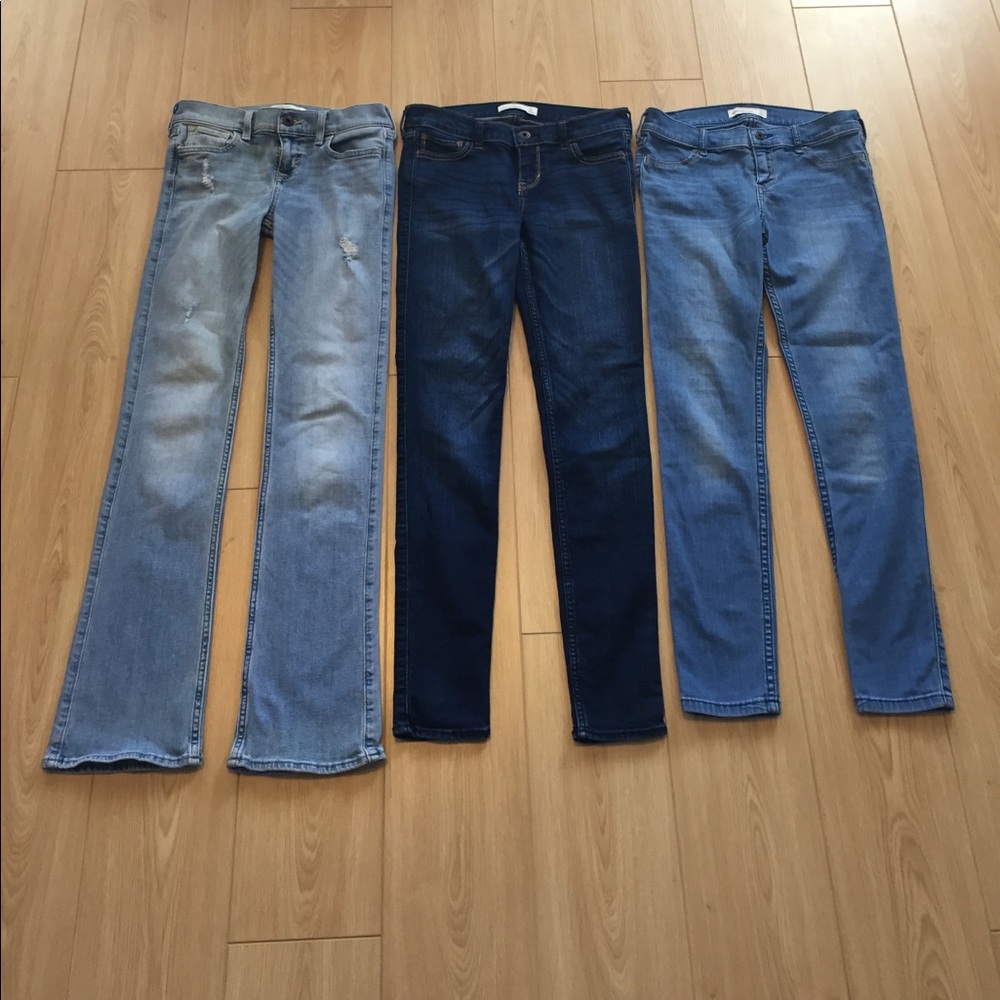 3 Pairs of Girls Abercrombie Kids Jeans