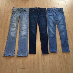 3 Pairs of Girls Abercrombie Kids Jeans