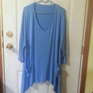Logo Lori Goldstein Blue Top 3X