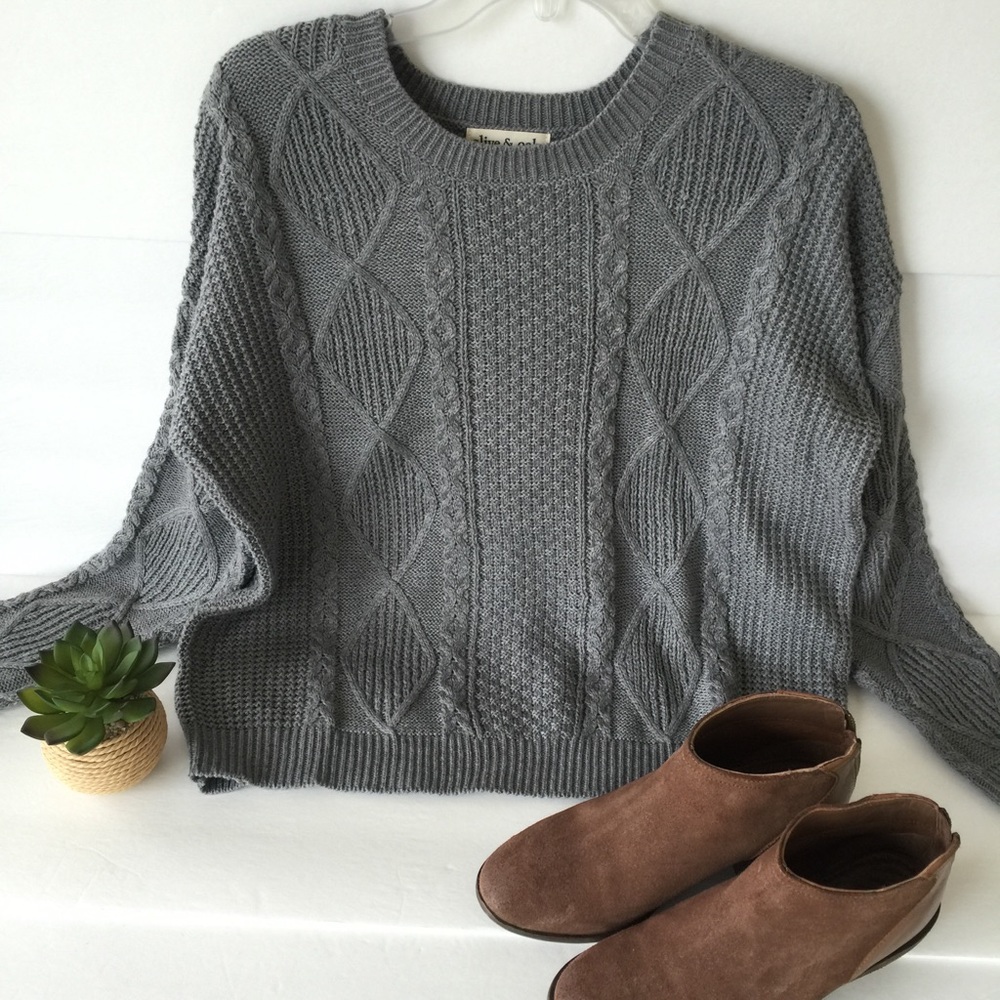 Olive and Oak Cable Knit Sweater.