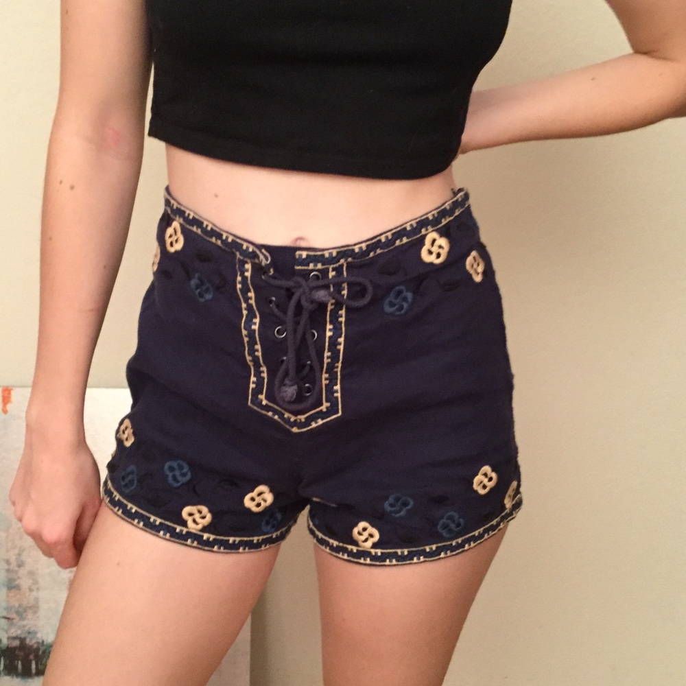 🐝FREE PEOPLE HIGHWAISTED SHORTS LINEN sz 0 🌺