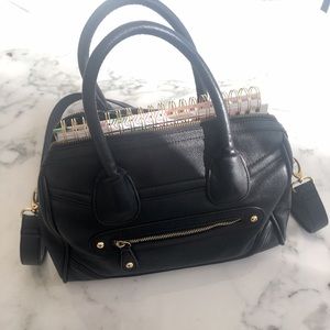 Black Vegan Leather Tote