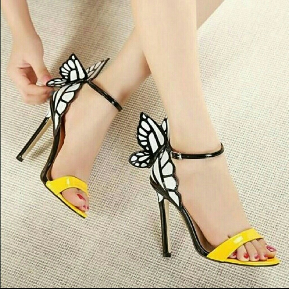 NEW Ankle Strap Sandals with Butterflies