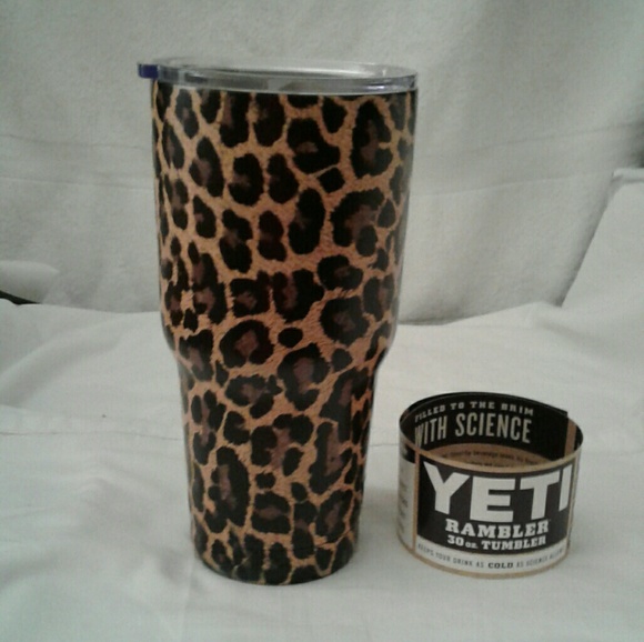 leopard print yeti tumbler
