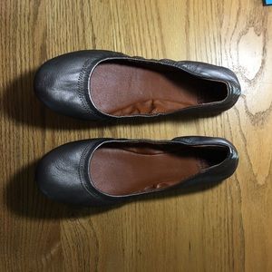 Metallic Grey Emmie Ballet Flats