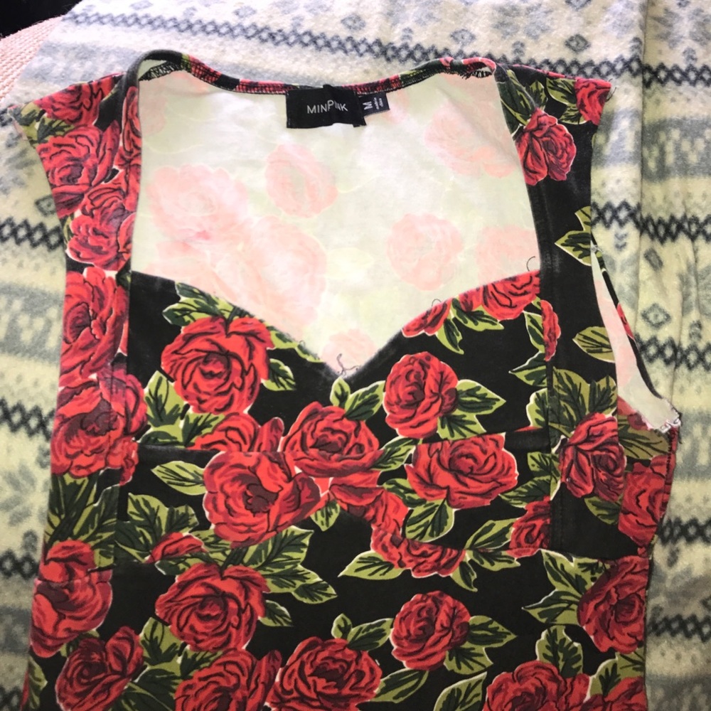 Rose Print Maxi Dress