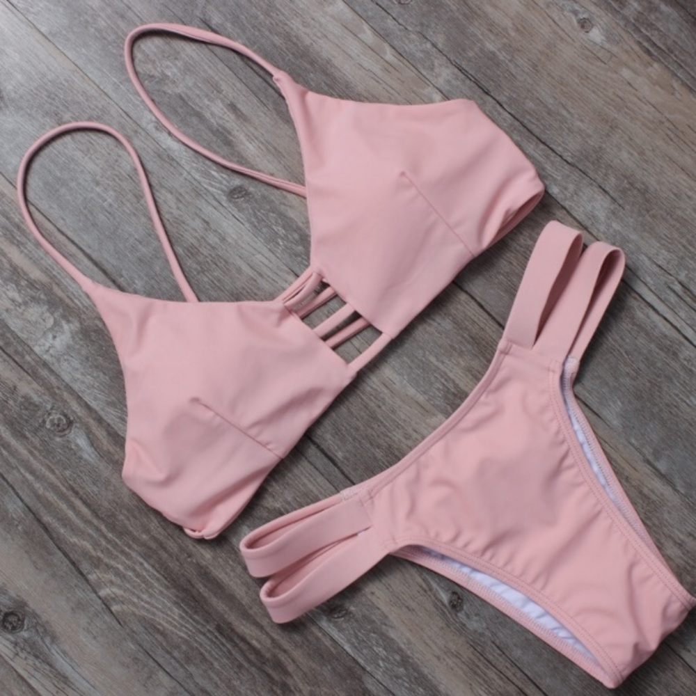 ❗️MOVING SALE 💖Strappy Nude Pink Bikini