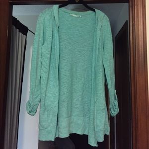 Minty/Turquoise Lightweight Open Hoodie