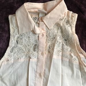 Lace button down ‼️LAST CHANCE‼️ donating soon