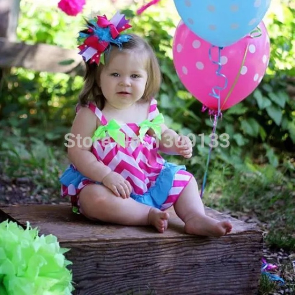 Swing Top chevron 1st Birthday outfit Ruffle Bum