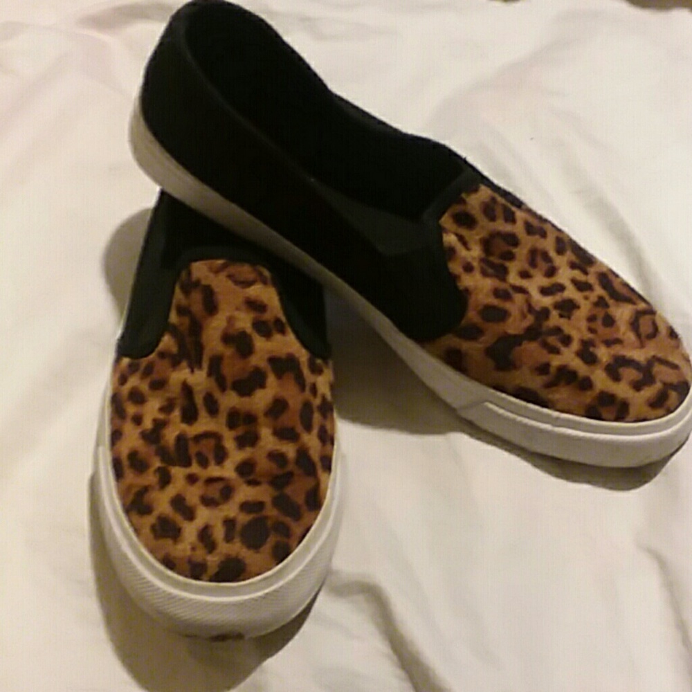Leopard Slip On Sneakers