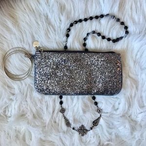 NY&Co, Silver Glitter Bangle Wristlet