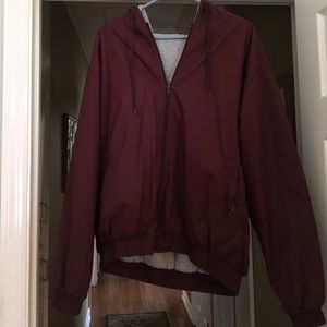 Maroon Windbreaker Jacket