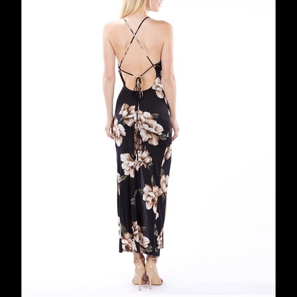 Floral Print Maxi Dress - Picture 3 of 3