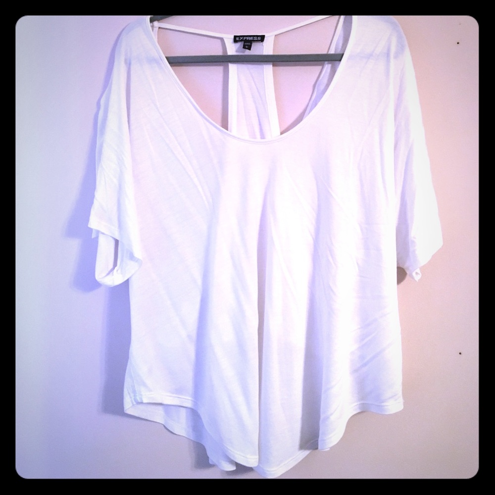 Express Large NWOT white top