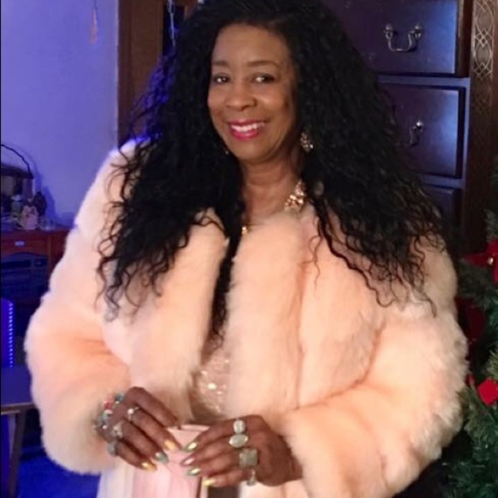Pink pink faux fur jacket