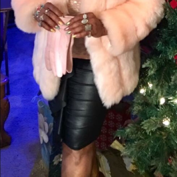 Pink pink faux fur jacket - Picture 3 of 3