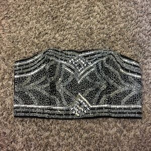 Beaded and velvet crop top from uo