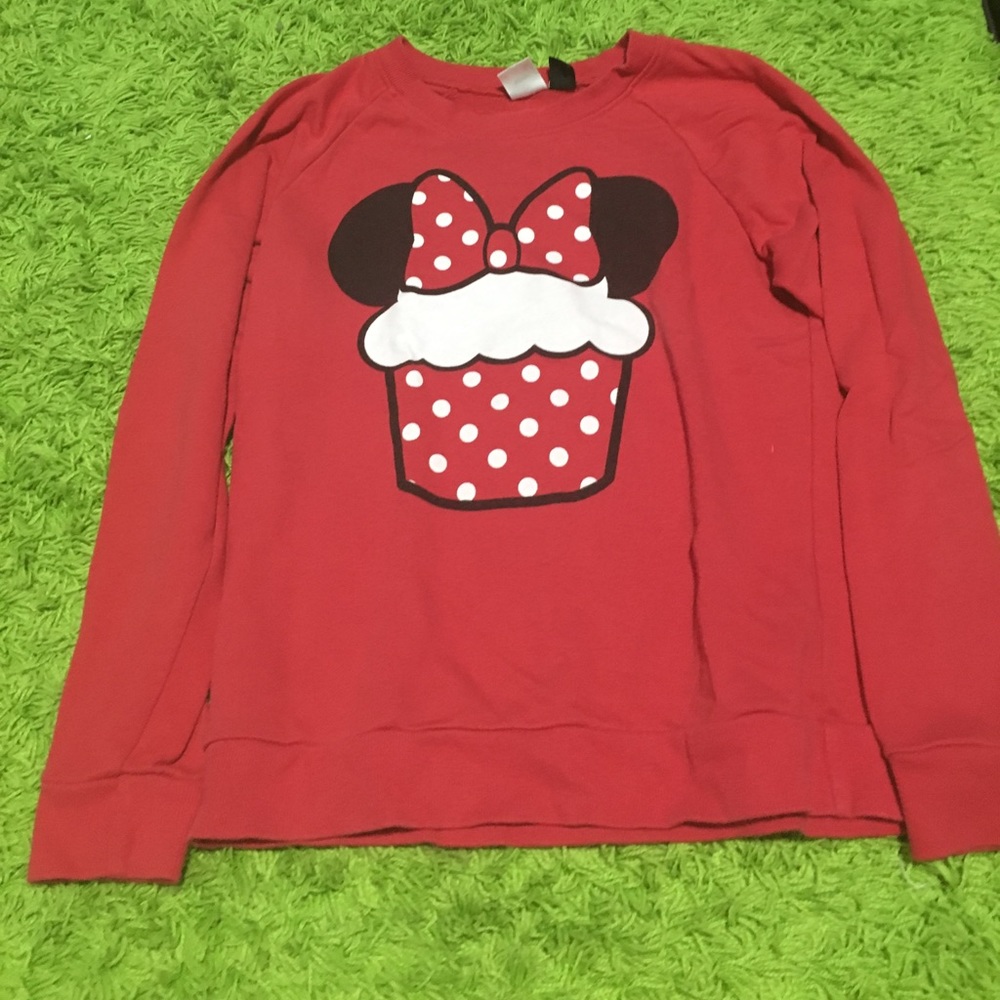 a Minnie Mouse cupcake long sleeve