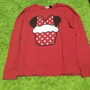 a Minnie Mouse cupcake long sleeve