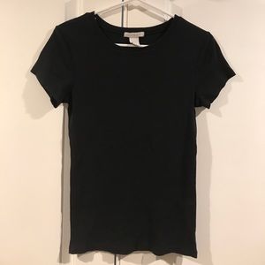 Charlotte Russe Large Black Cotton Tee
