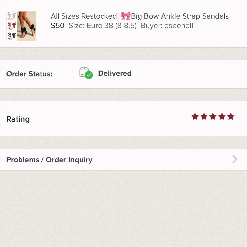 ⭐️SIze 7 🎀Big Bow Ankle Strap Sandals - Picture 5 of 5