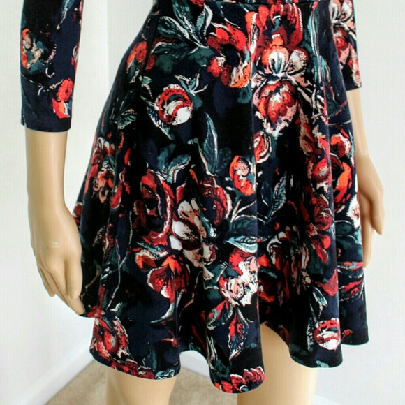 Vibrant Floral Skater Dress - Picture 2 of 3