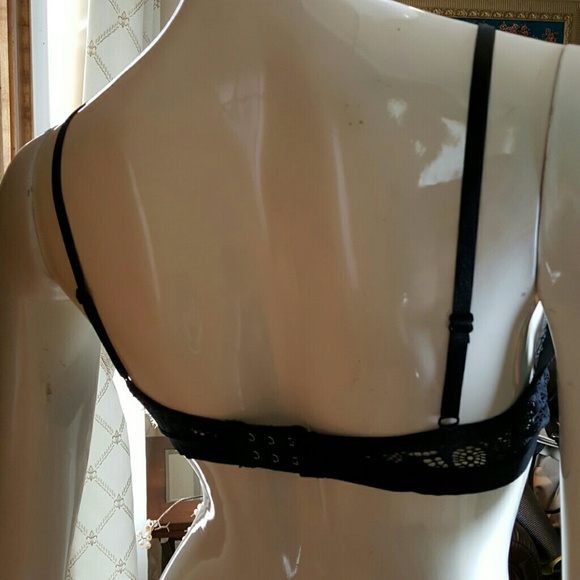 New Black Bralette cut out caged  strappy floral - Picture 2 of 4
