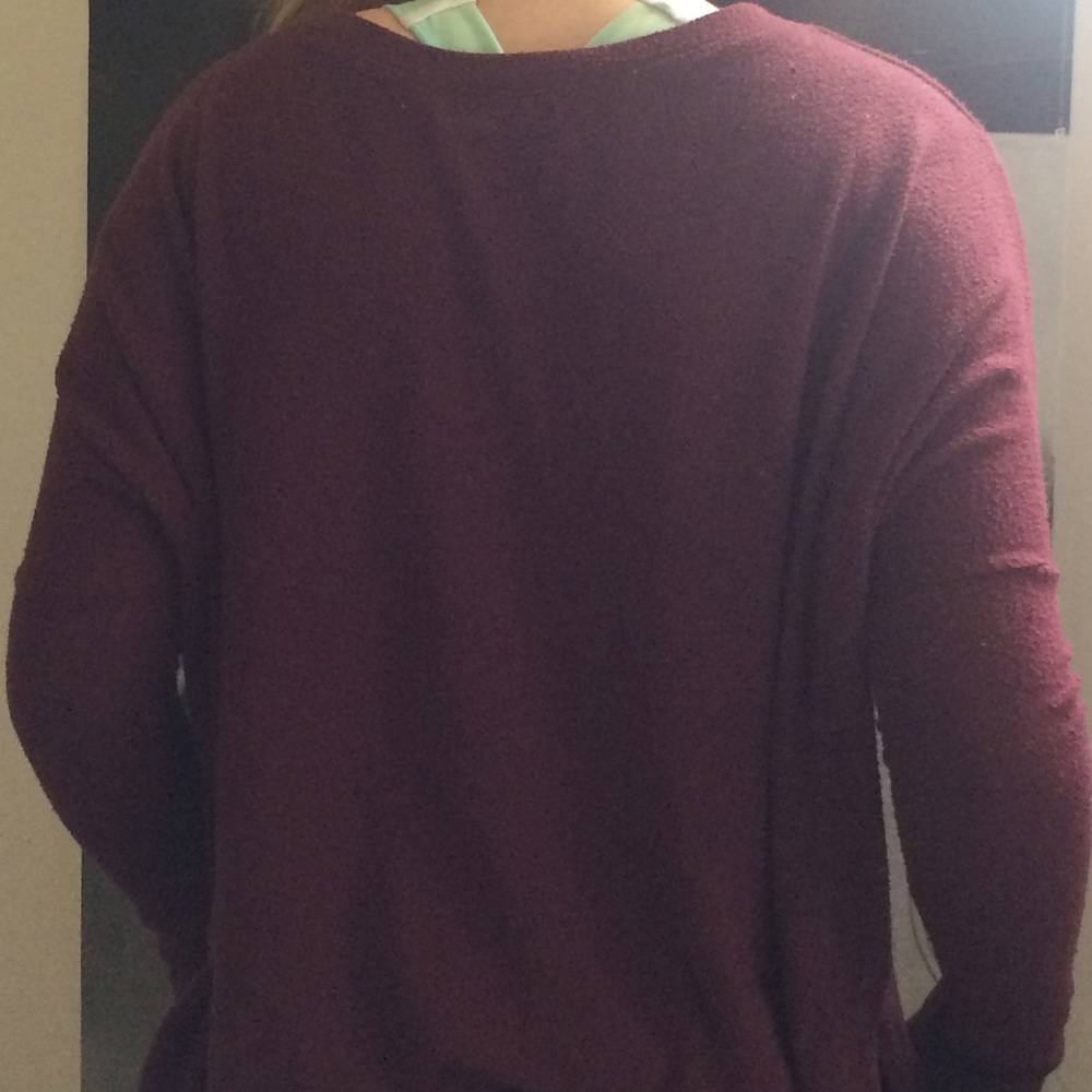 MAROON BRANDY SOFT LONG SLEEVE - Picture 2 of 4