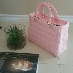 Baby Pink Quilted Purse