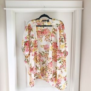 Sheer Floral Kimono
