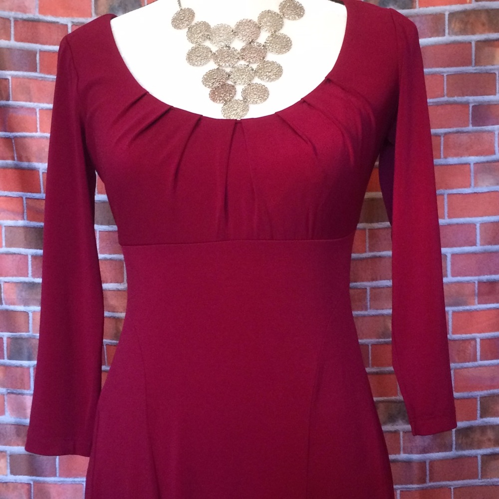 London Times - Maroon skater dress