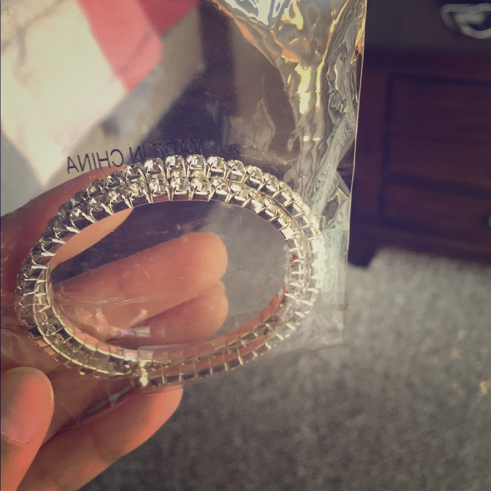 Rhinestone bracelet.