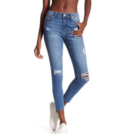 scissor cut jeans