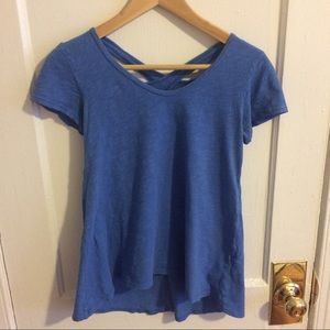 Anthropologie blue cross back tee
