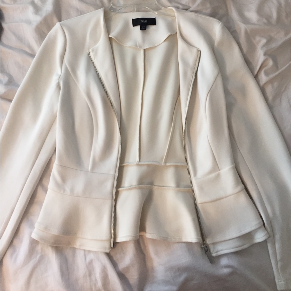 white peplum jacket