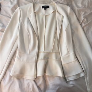 white peplum jacket