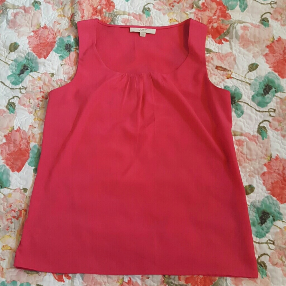 SOLD! Bright Pink Loft Shell Tank Top