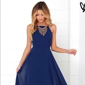 NWT Lulu's - MYTHICAL KIND OF LOVE NAVY BLUE MAXI