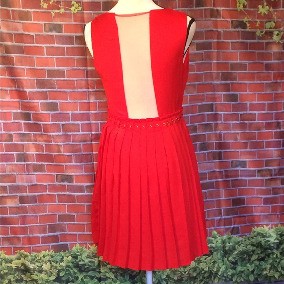 C. Luce - Bright red dress with sheer back - Picture 6 of 8