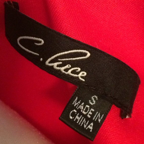 C. Luce - Bright red dress with sheer back - Picture 8 of 8