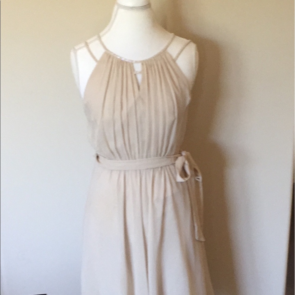 David's Bridal Short Sleeveless Chiffon Dress