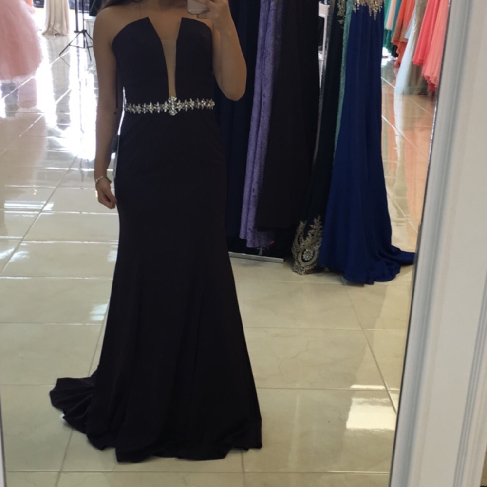 Plum prom dress