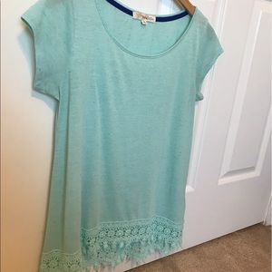 Mint green top