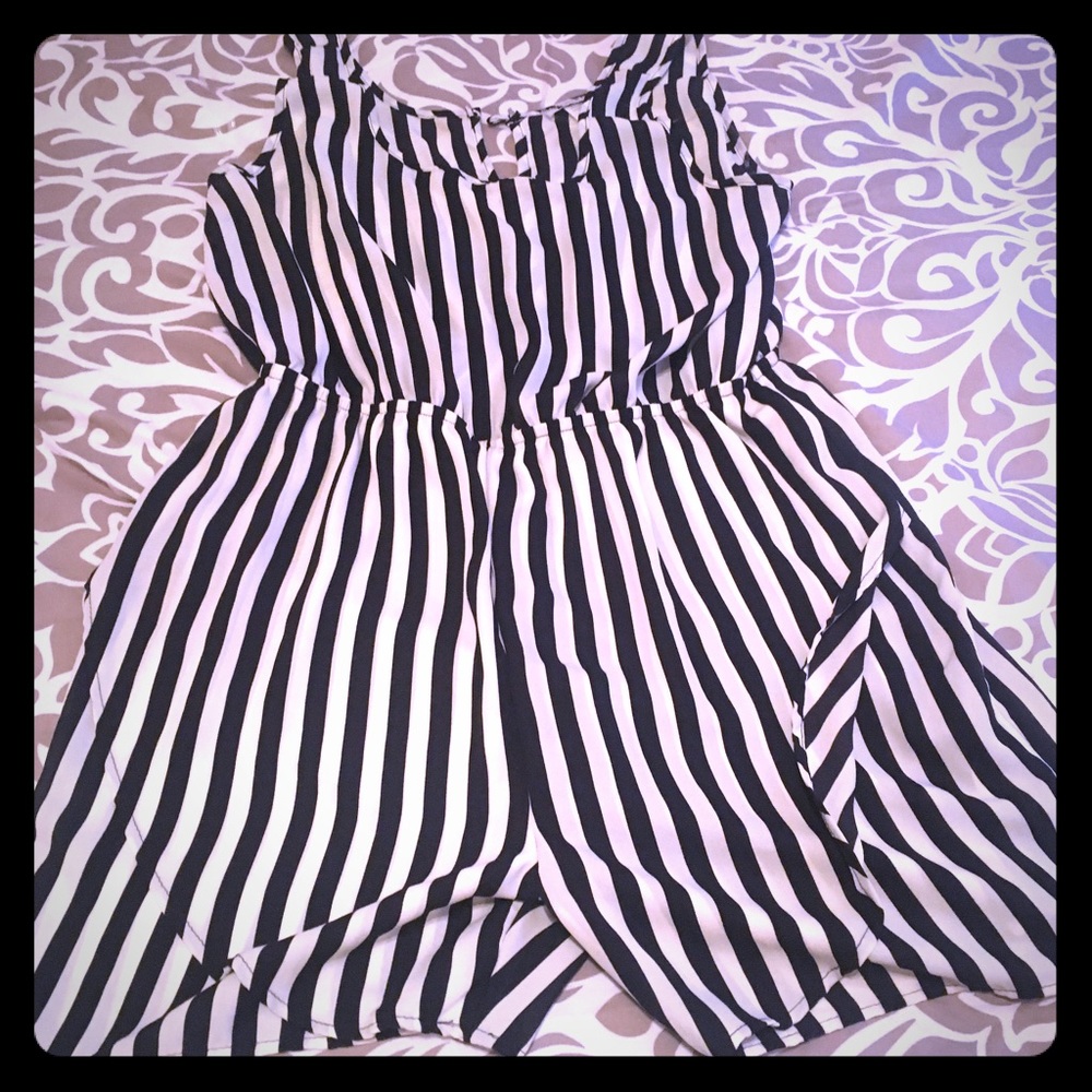 Black and white Romper