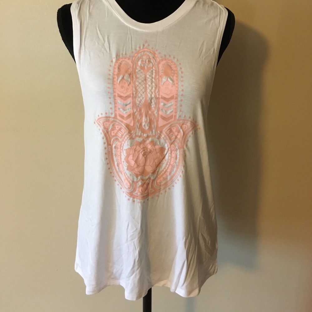 🌻New🌻 Boho Twist Back Workout Top - Picture 4 of 5